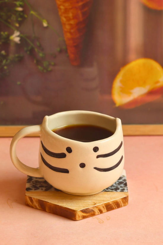 handmade kitty mug