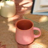 Ceramic tea cup pink color