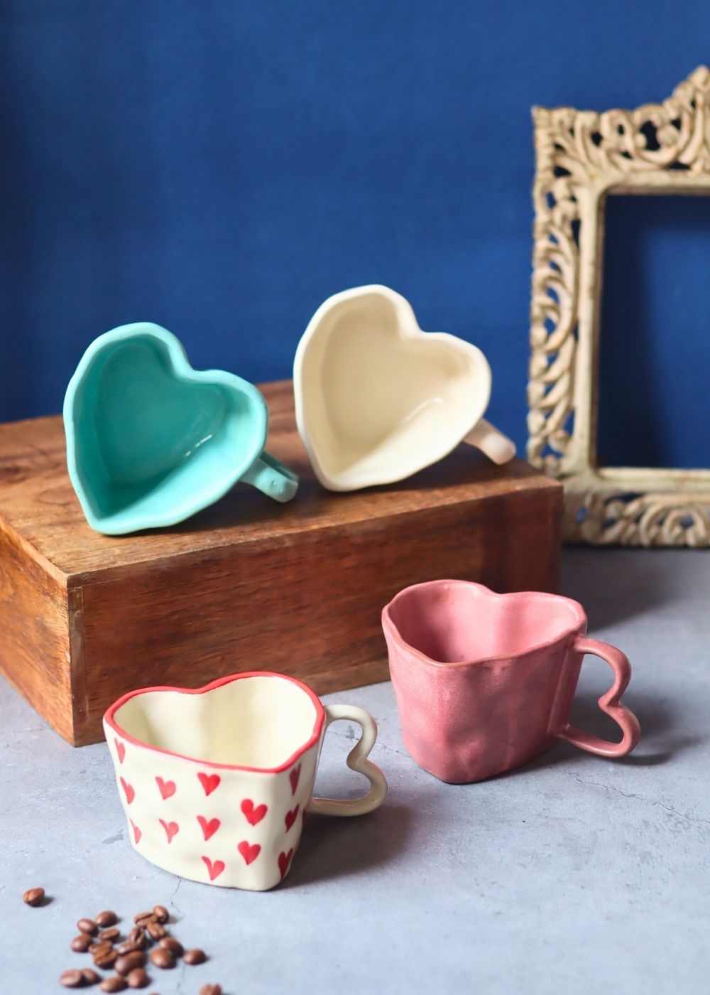 Handmade Set of 4 - Sweetheart Mugs