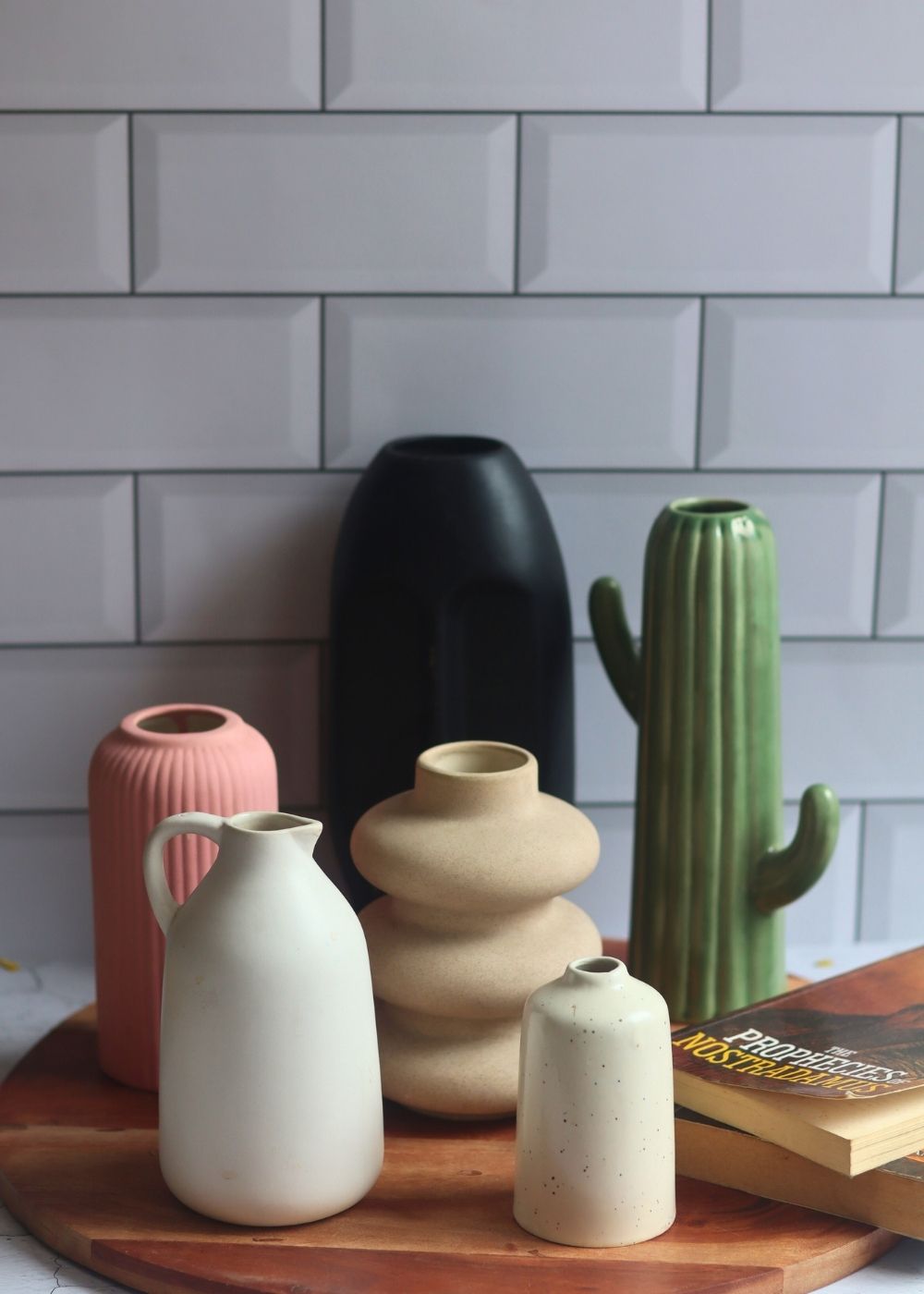 mismatch vases made by ceramic 