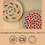 loveislove & all heart snack plate handmade in india