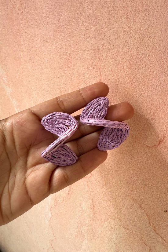 Twisted Fun - Purple Earrings handmade in India