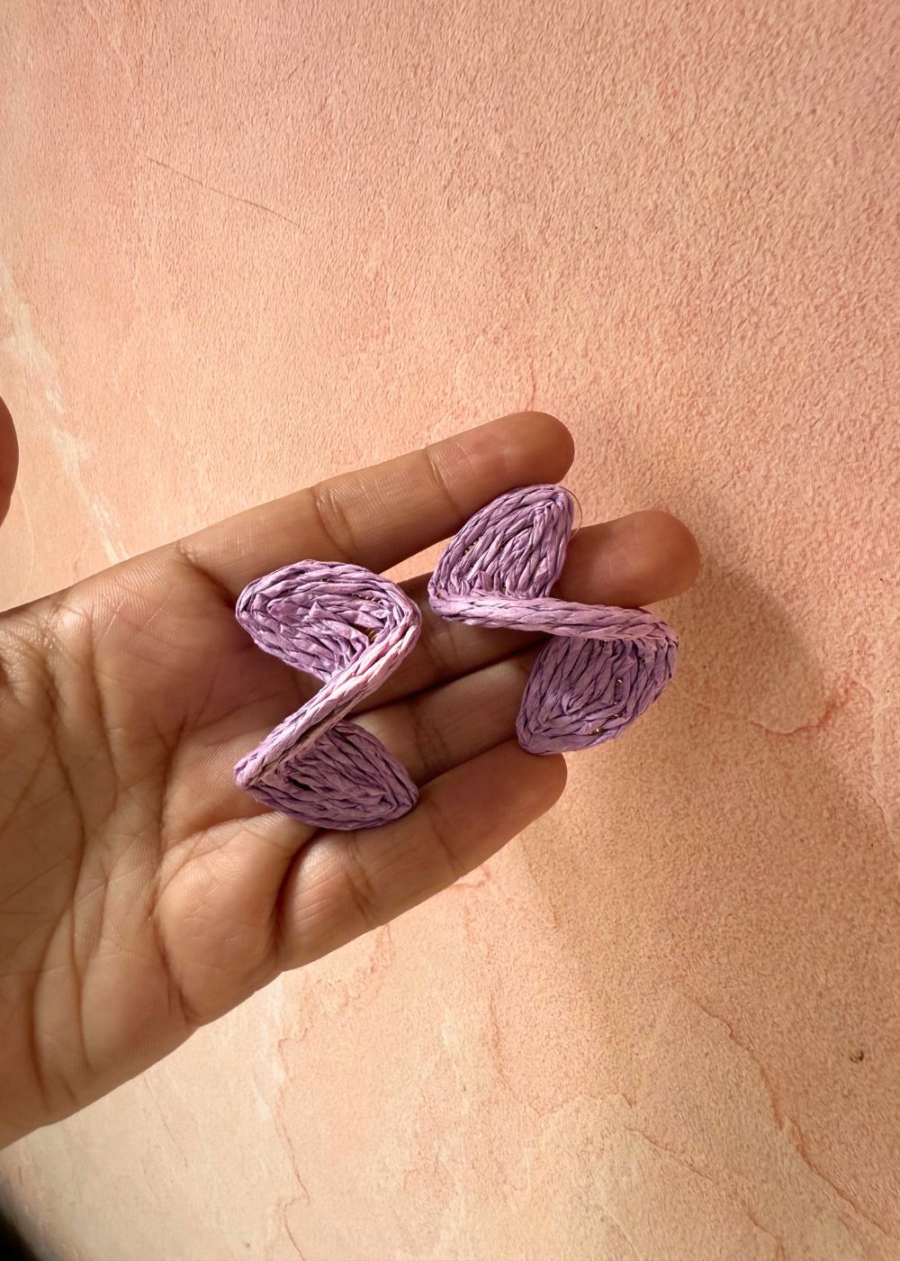 Twisted Fun - Purple Earrings handmade in India
