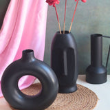 Set of 3 - Nightfall Elegance Vases