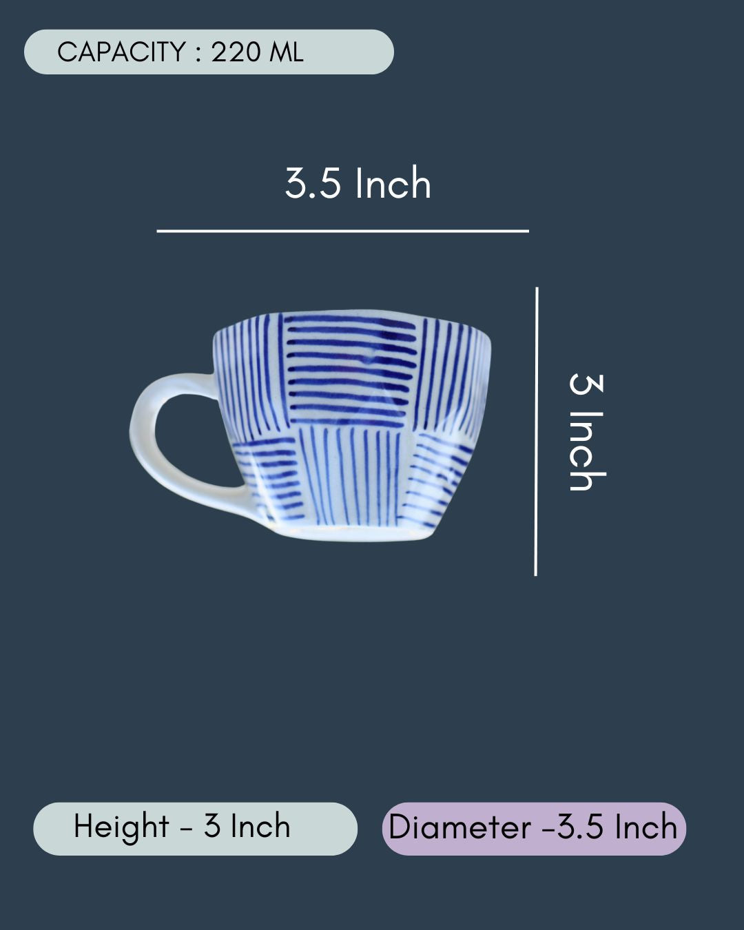 Blue All Lines Mug