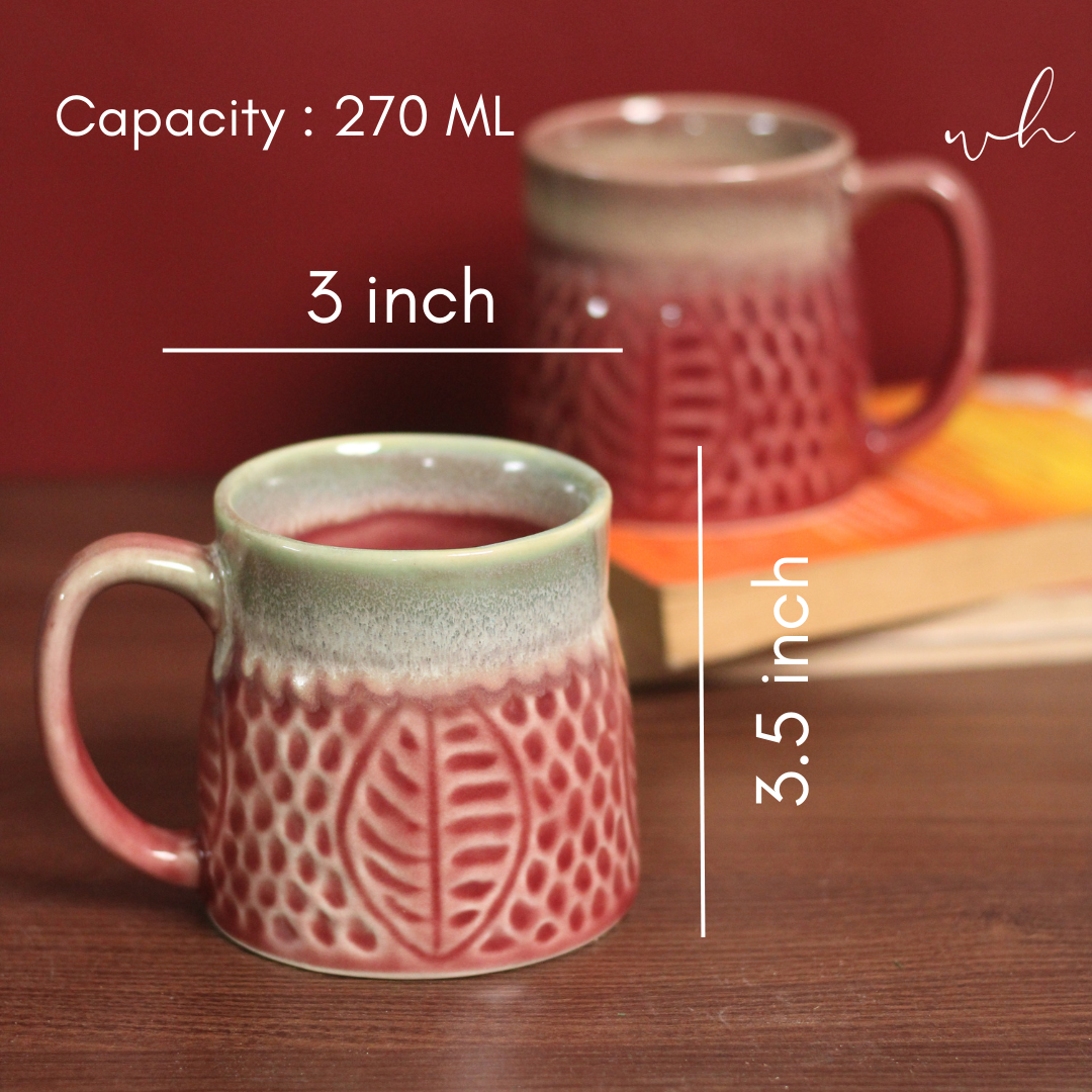 Ceramic mug height & breadth 