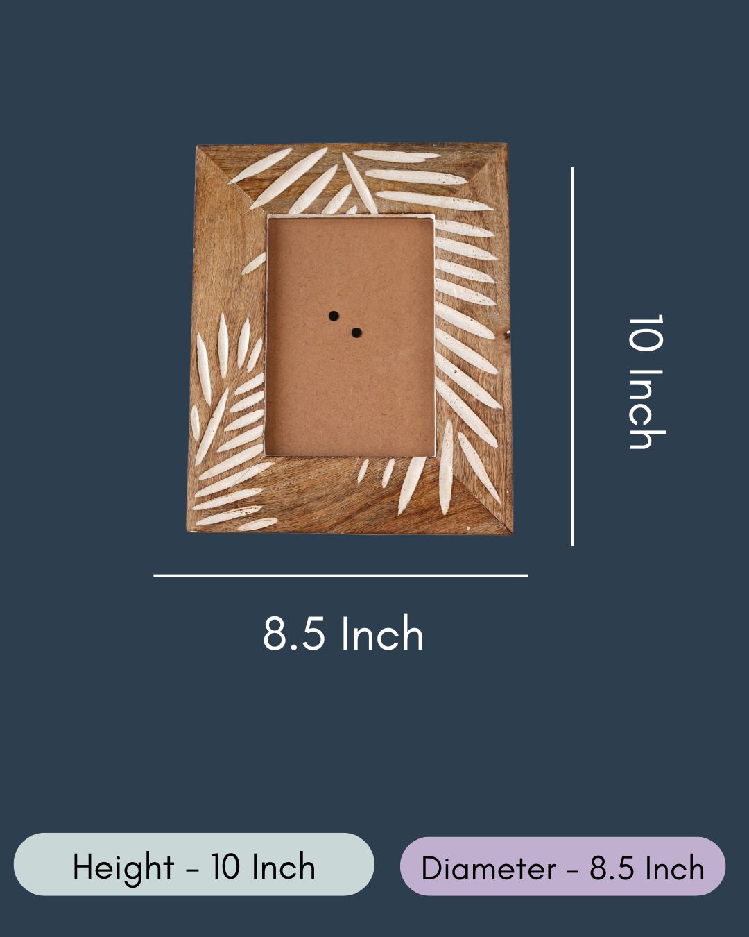 Carved Leaf Photo Frame