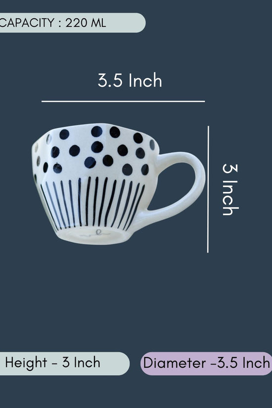 Black Lines meet Polka Mug