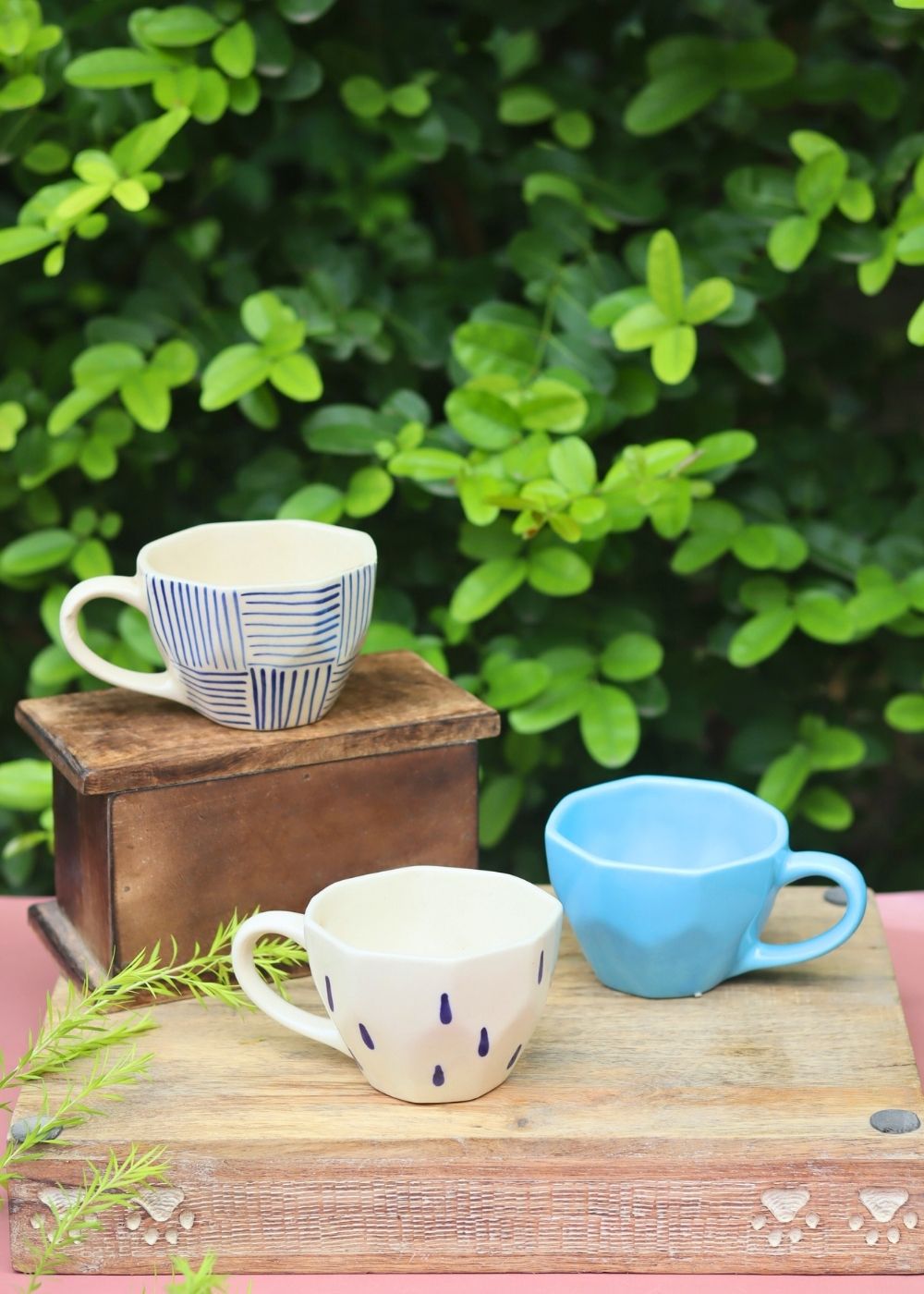 Set of 3 - Sip & Savor Mugs Combo made by ceramic