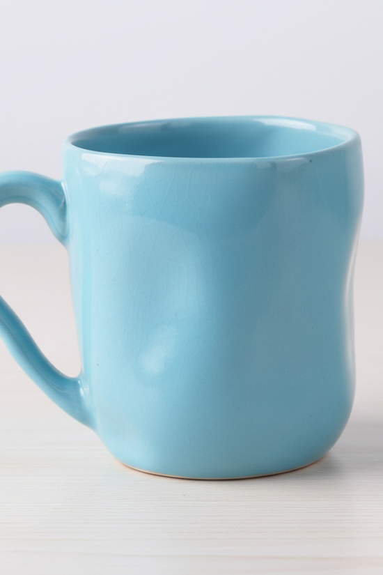 Turquoise Wavy Mug