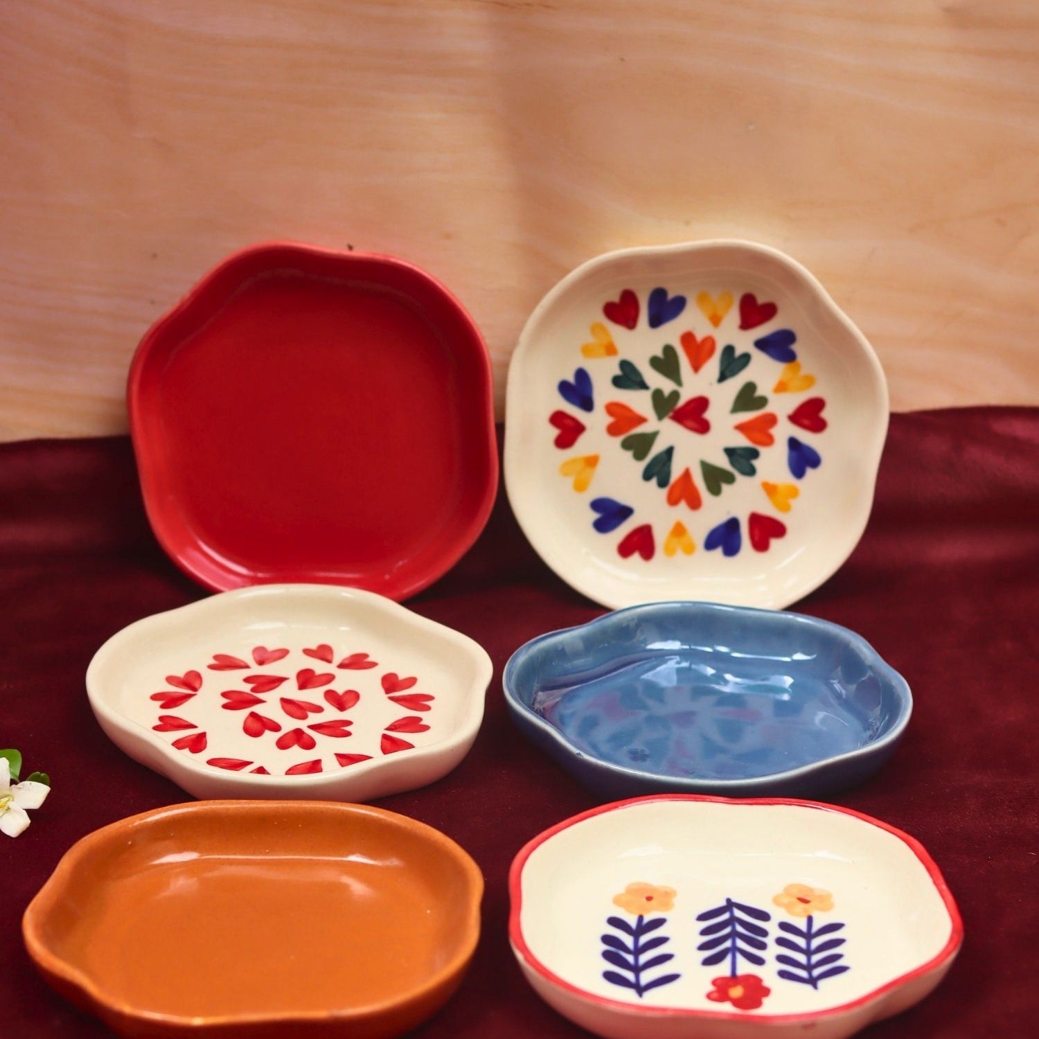 handmade Set of 6 Best Selling Dessert Plates (For the Price of 5)