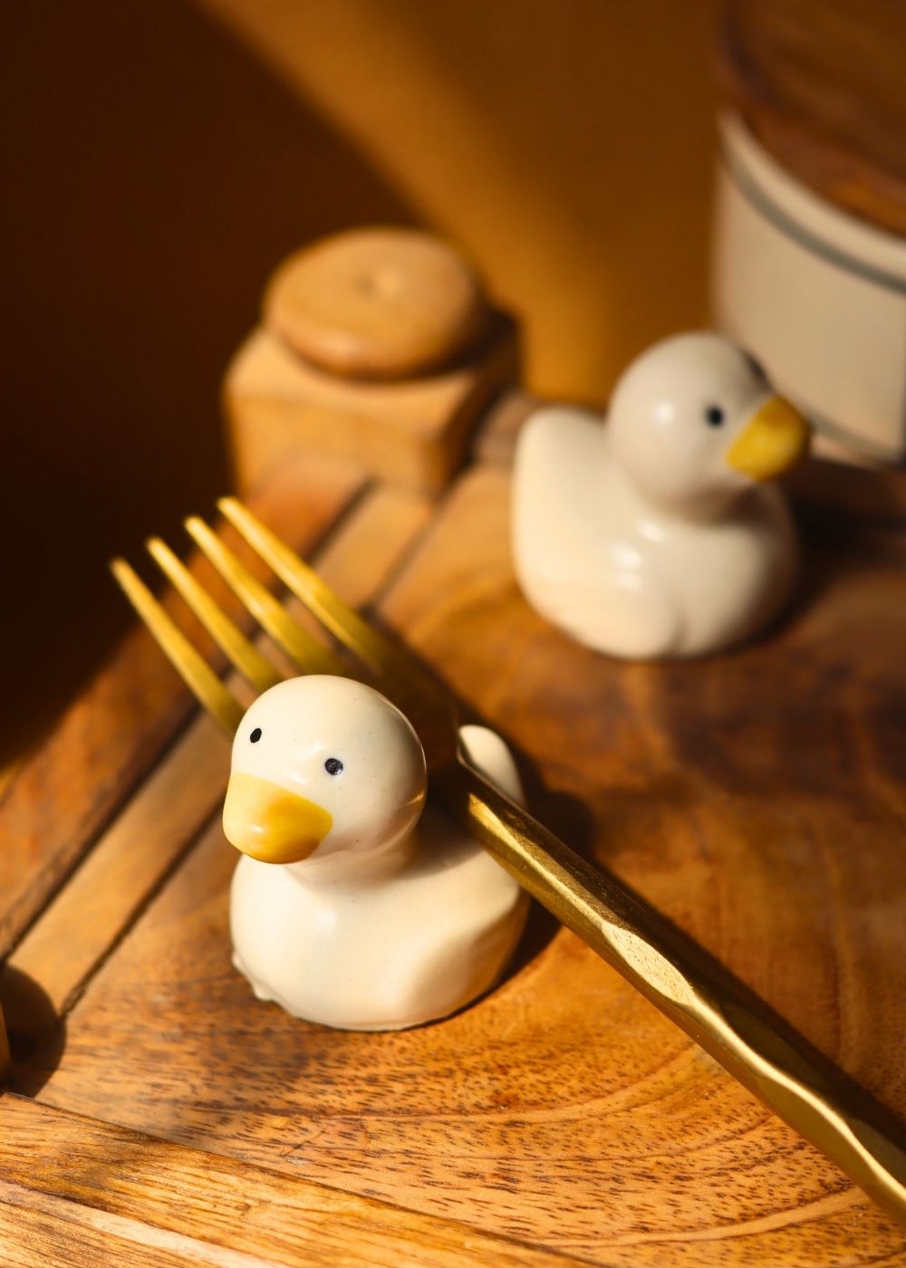 Duck Spoon Rest - set of 2 handmade in india
