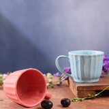 Auro chai cups - sky blue & pink made by ceramic 