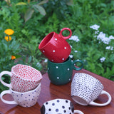 Set of 6 Polka Mugs (for the price of 5) with premium quality material