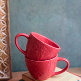 ceramic red mug  