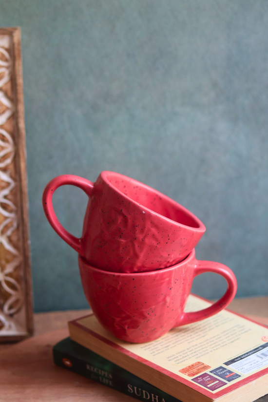 ceramic red mug  