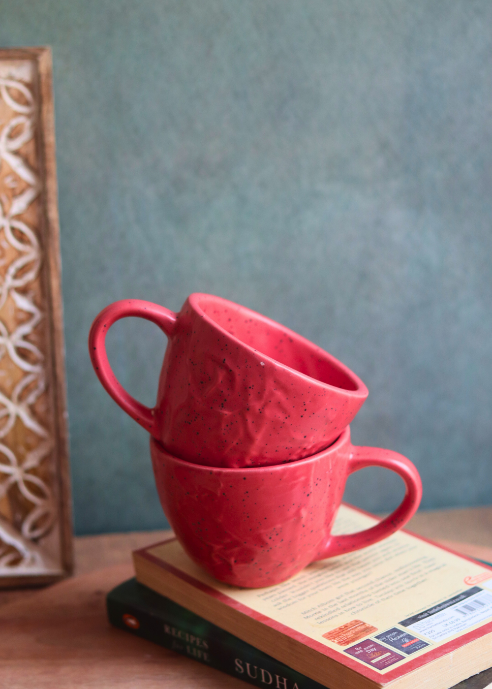 ceramic red mug  