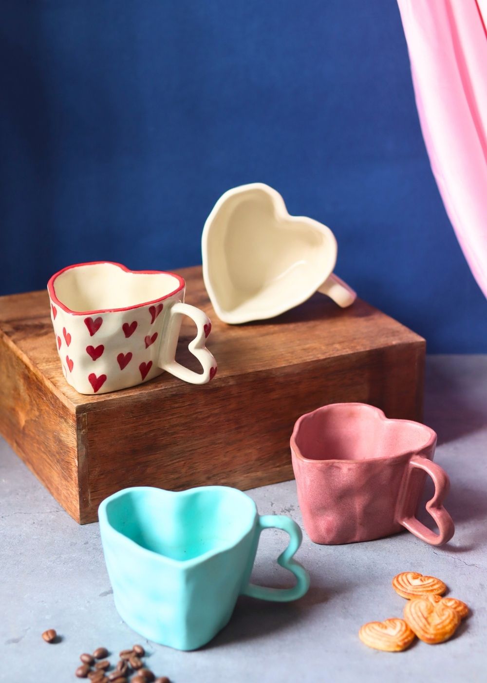 Set of 4 - Sweetheart Mugs made by ceramic