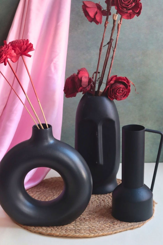 Set of 3 - Nightfall Elegance Vases
