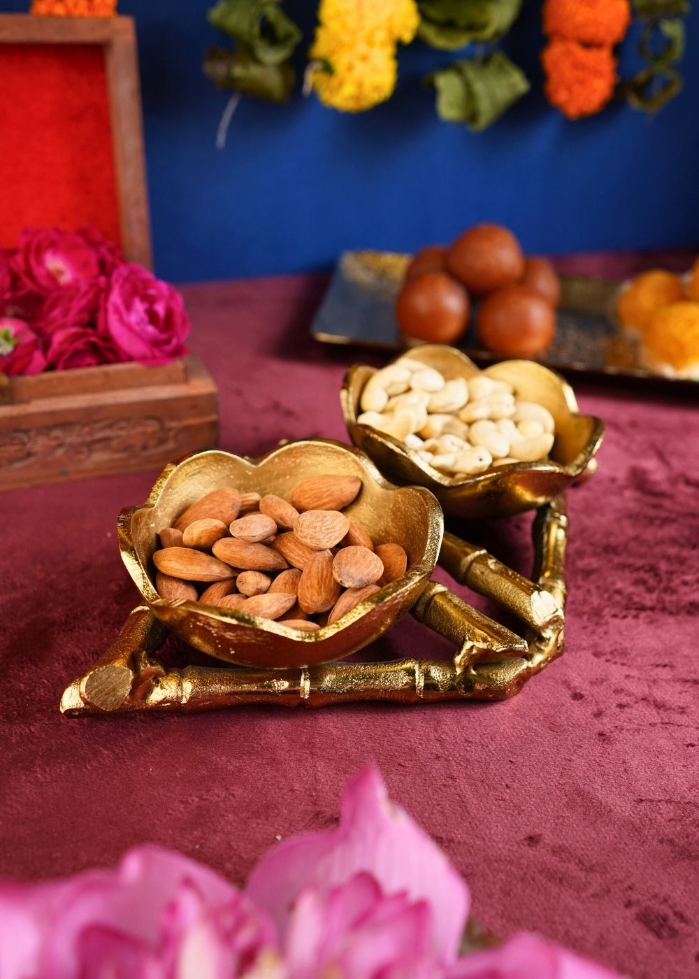 Golden Nest Snack Tray handmade in india