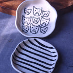 Handmade Cat & Zebra Handmade Dessert Plate