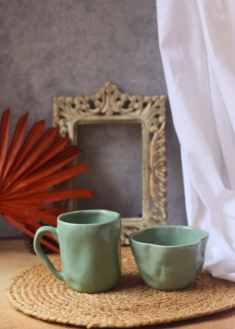 Serveware handmade wavy bowl & coffee mug
