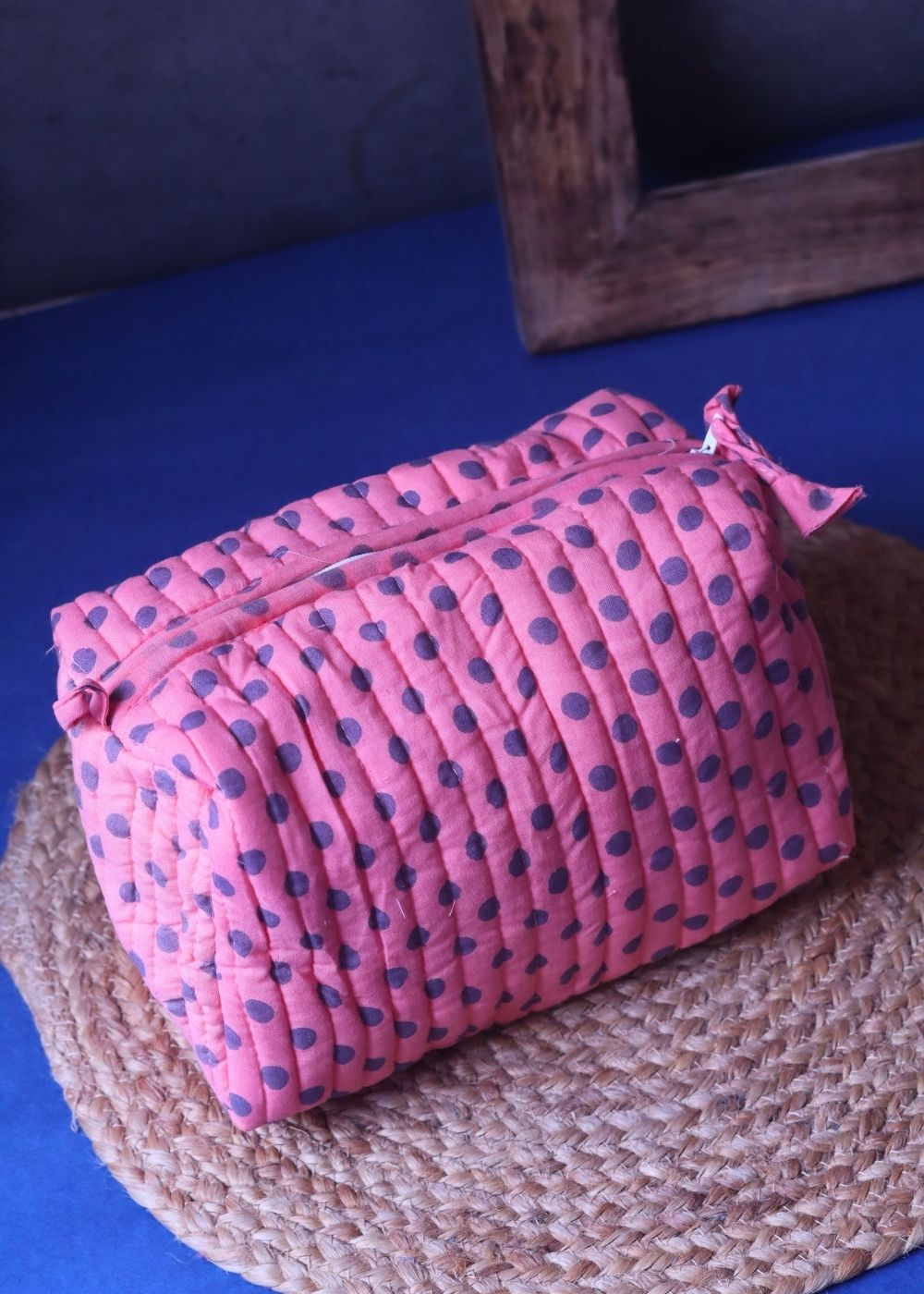 Polka Essential Toiletry Bag - Medium made by cotton