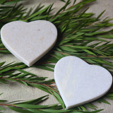 Two marble heart coasters 