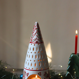 White Christmas Tree Tea Light Diffuser
