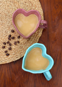 heart shaped mugs handmade in india 