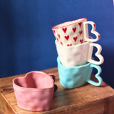 Set of 4 - Sweetheart Mugs handmade in india