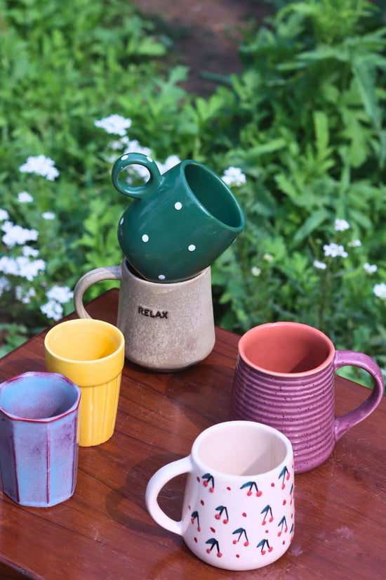 handmade Set of 6 Twilight Sips mugs (for the price of 5)