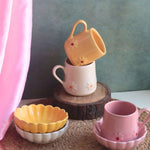 Set of 6 Lily Mug & Flower Ice Cream Bowl (for the price of 5) with premium quality material