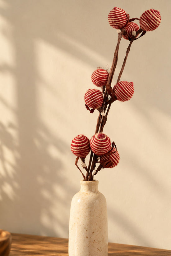 Handmade Crimson Spiral Berry Bunch