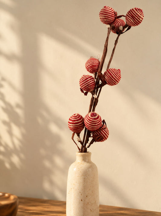 Handmade Crimson Spiral Berry Bunch