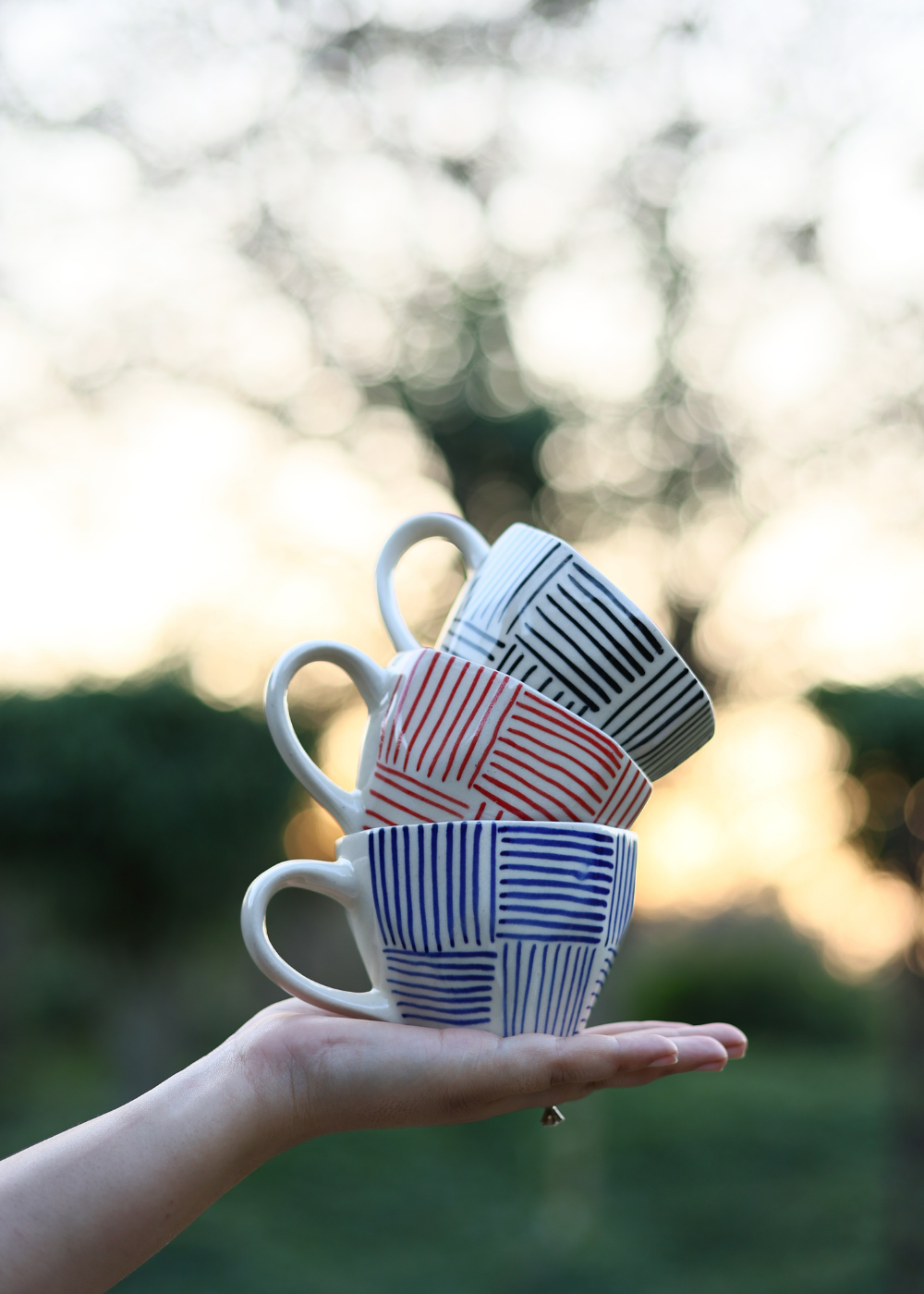 handmade all lines mugs  