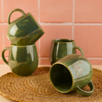 green pistachio stoneware coffee mug 