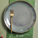 Glossy green dinner plate breadth