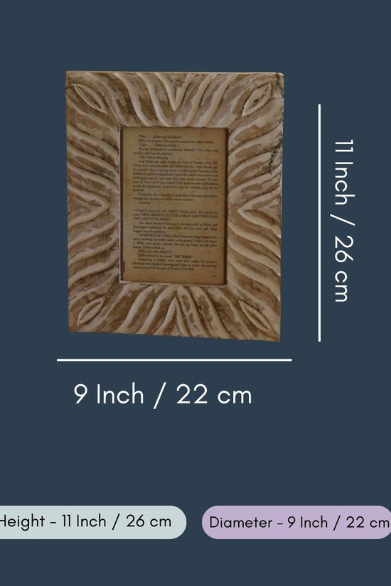 Waves Carved Wooden Frame