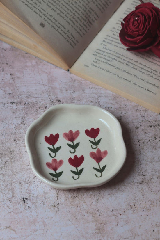 Pastel Tulip Handmade Dessert Plate