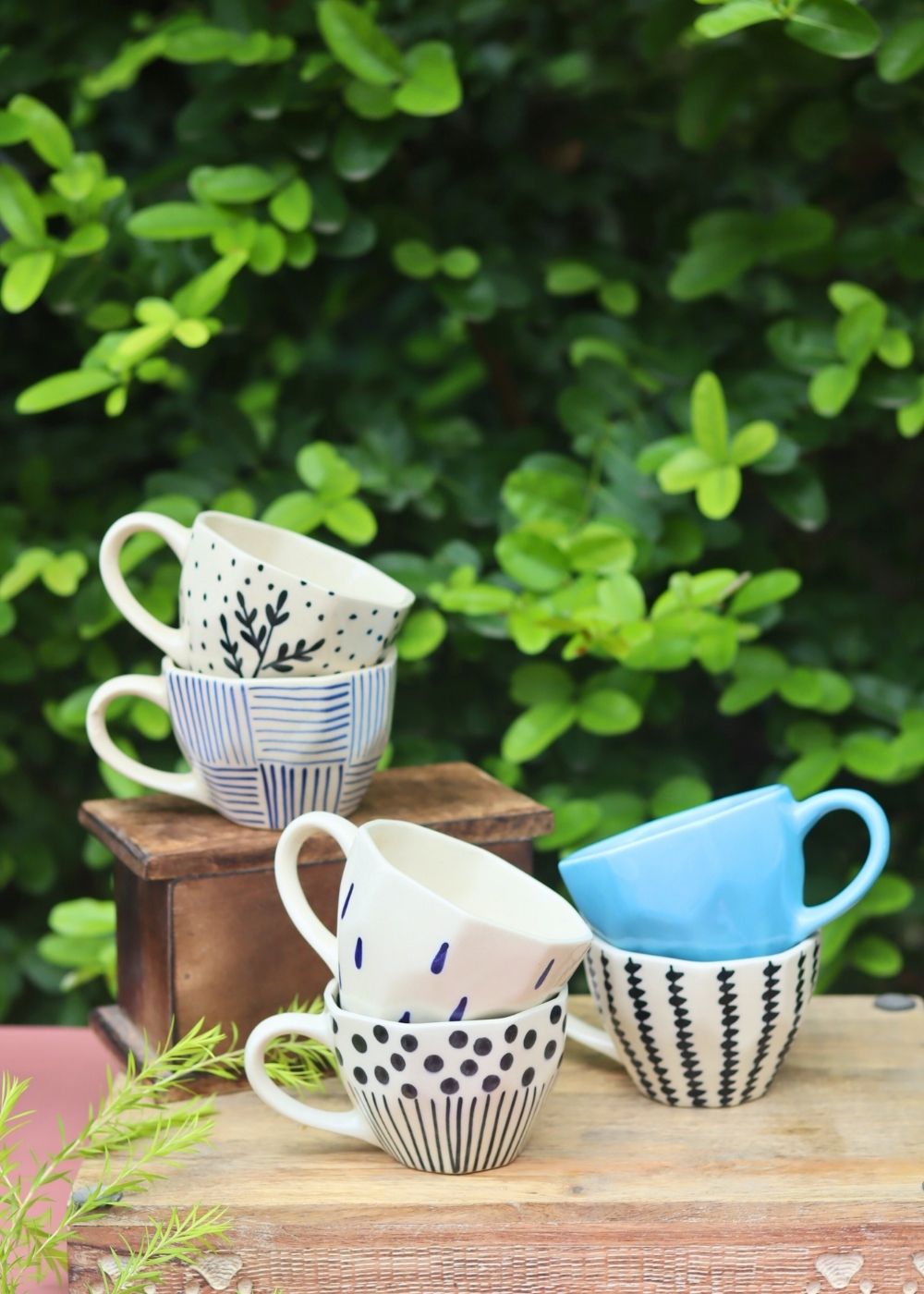 Set of 6 Modern Meets Classic Mug (for the price of 5) made by ceramic