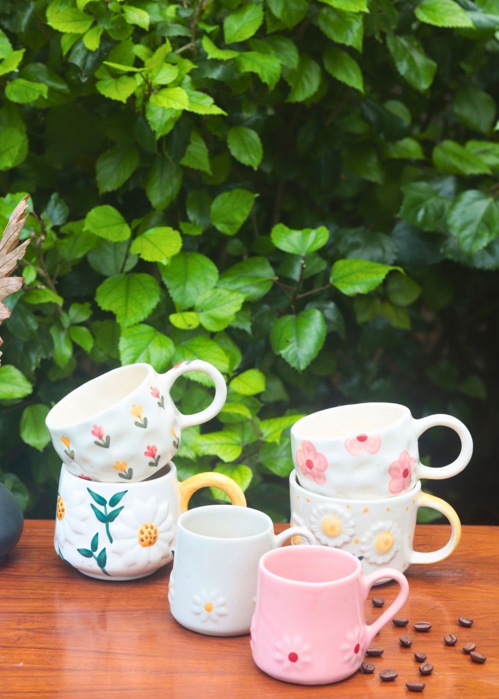 Handmade Set of 6 Blooming Mugs (for the price of 5)