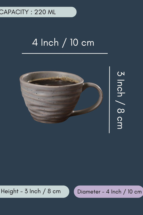 Grey Twirl Coffee Mug in a Gift Box - Set of 2