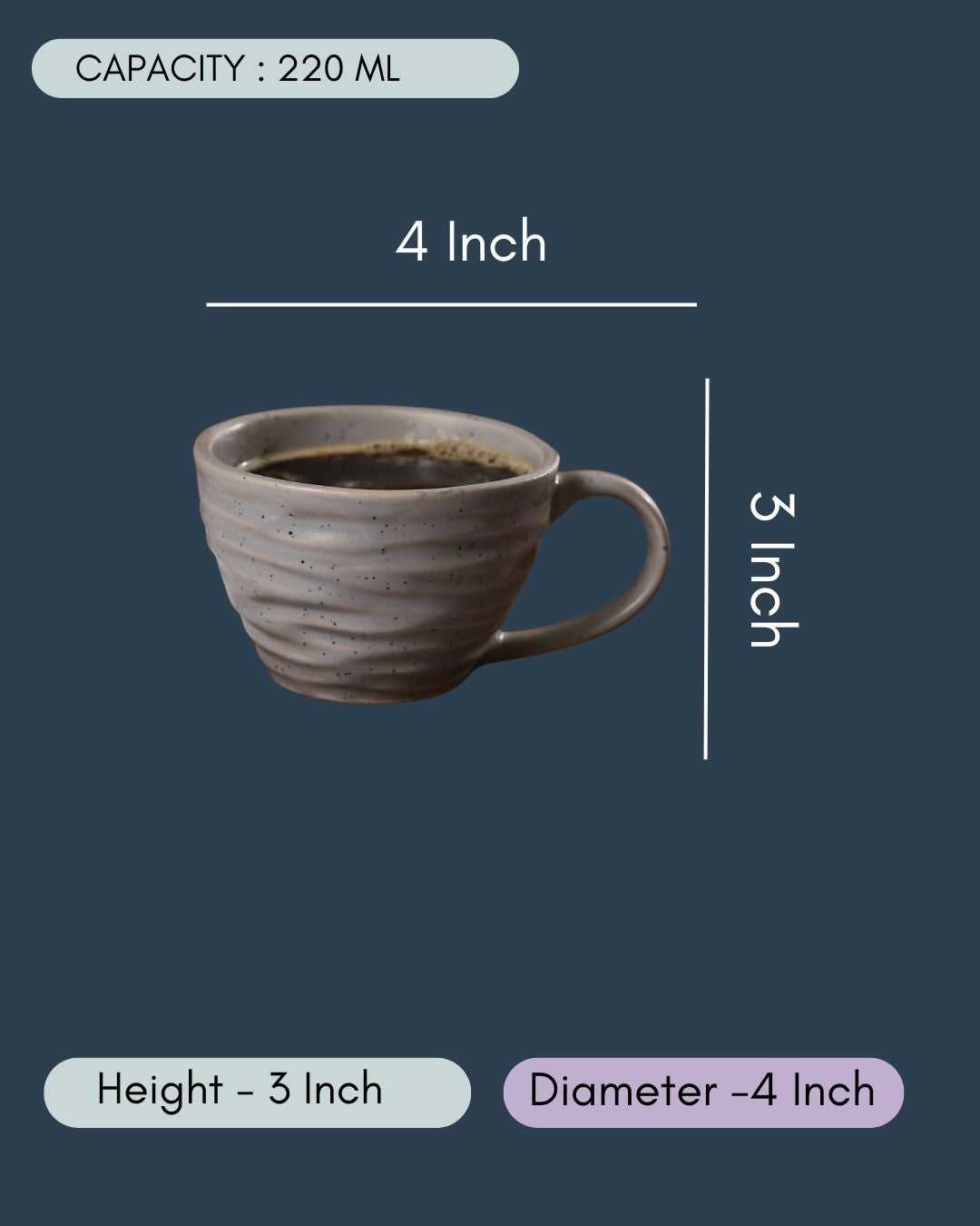 Grey Twirl Coffee Mug