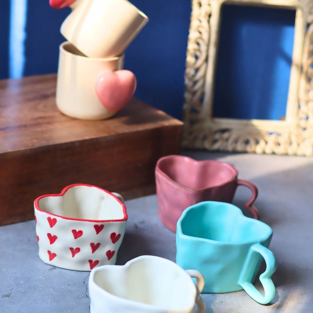 Handmade Set of 6 Love Nest Mugs (for the price of 5)