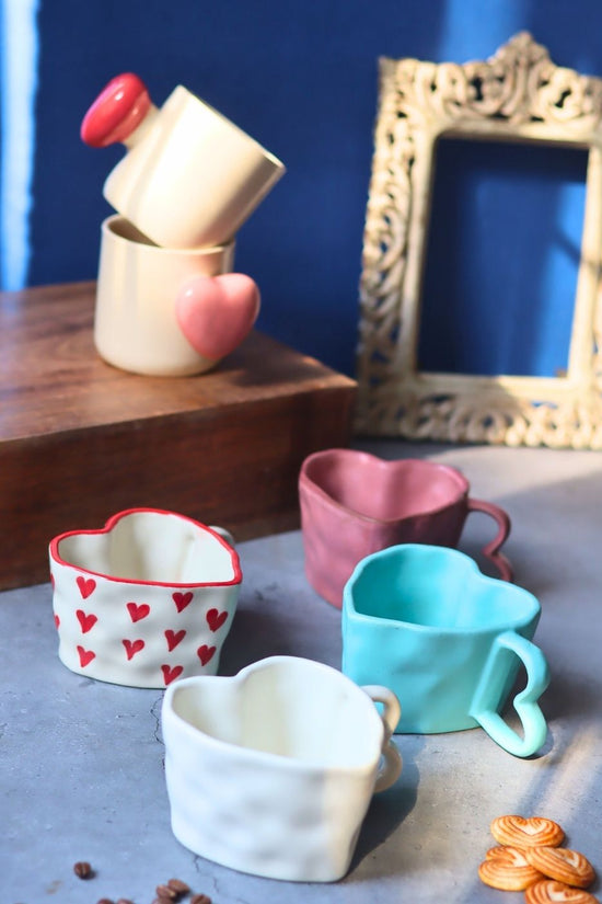 Handmade Set of 6 Love Nest Mugs (for the price of 5)