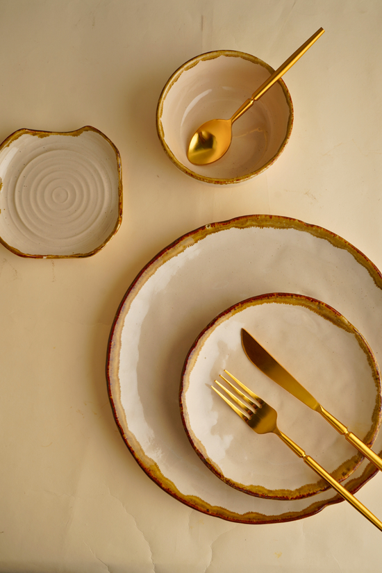 ivory stoneware dinner set made by ceramic 