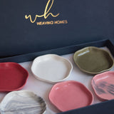 Set of 6 Neutral Ceramic Dessert Plates (for the price of 5) Diwali Gift Box premium quality gift hamper