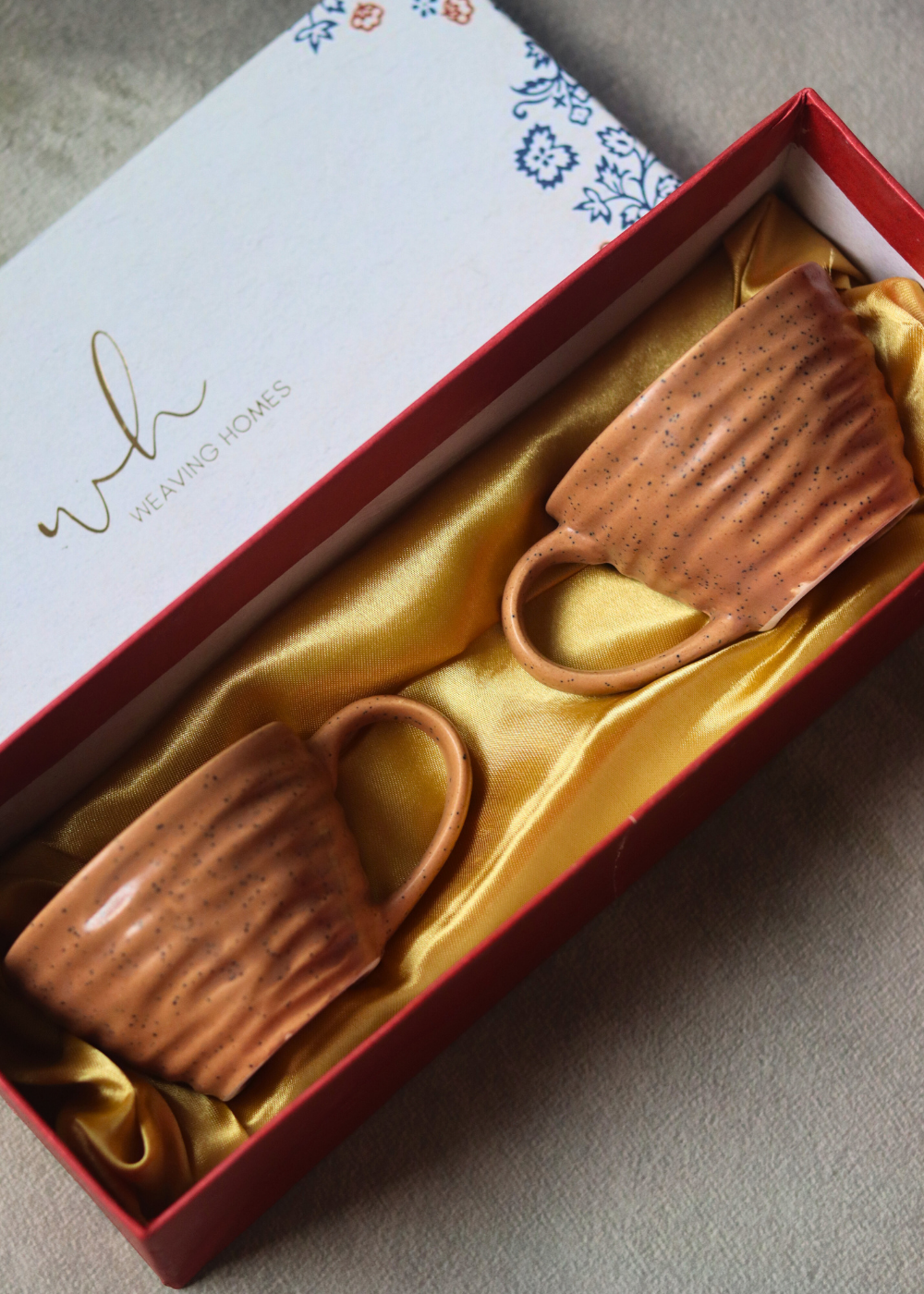Mocha twirl coffee mug in a gift box 