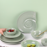 sage green dinner set - table for one